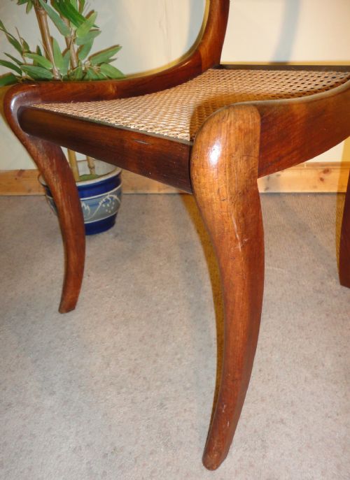 SET OF 8 REGENCY ROSEWOOD AND BRASS INLAID DINING CHAIRS - ADDITIONAL PHOTO 6