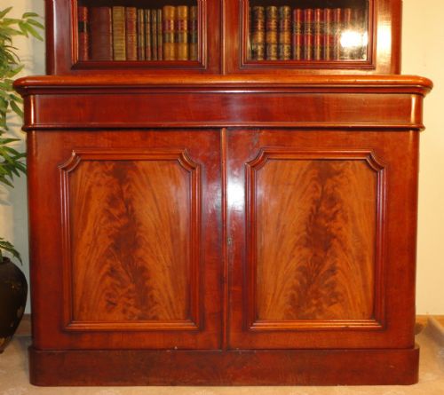 VICTORIAN MAHOGANY GLAZED BOOKCASE - ADDITIONAL PHOTO 3