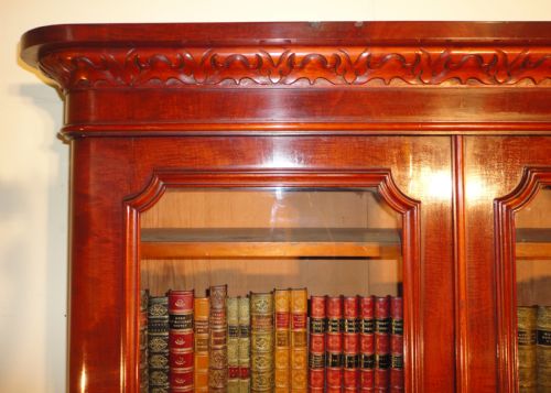 VICTORIAN MAHOGANY GLAZED BOOKCASE - ADDITIONAL PHOTO 4