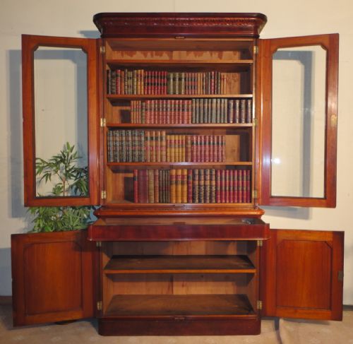 VICTORIAN MAHOGANY GLAZED BOOKCASE - ADDITIONAL PHOTO 10