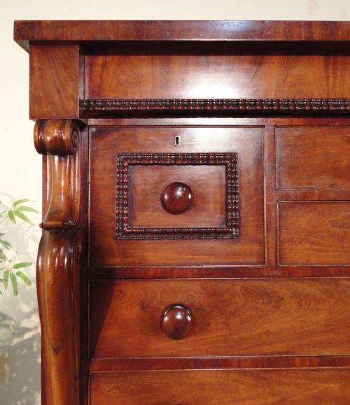 VICTORIAN MAHOGANY SCOTTISH CHEST OF DRAWERS - ADDITIONAL PHOTO 4