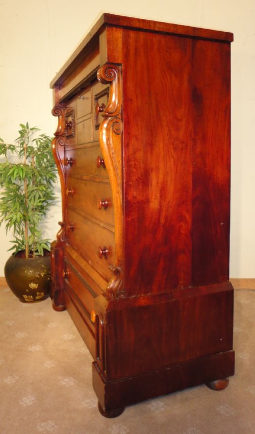 VICTORIAN MAHOGANY SCOTTISH CHEST OF DRAWERS - ADDITIONAL PHOTO 14