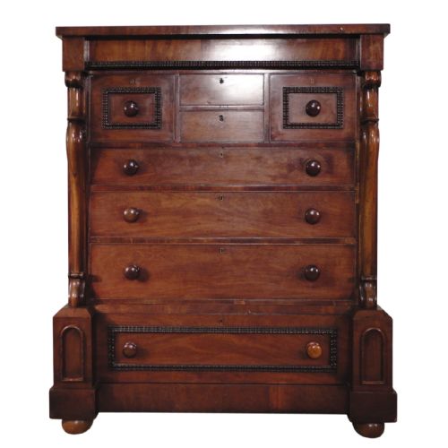 victorian mahogany scottish chest of drawers - CATEGORY: ANTIQUE CHEST OF DRAWERS - DATED 1800