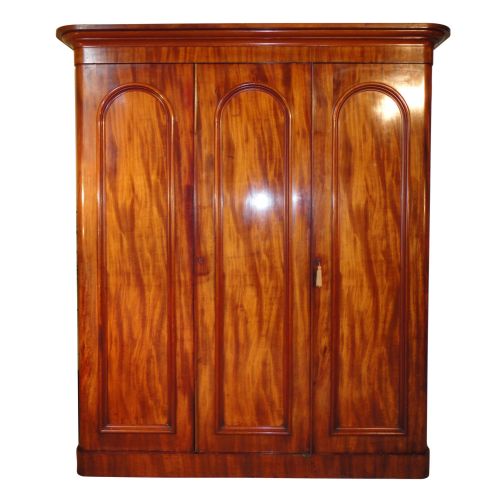 victorian mahogany three door wardrobe - CATEGORY: ANTIQUE WARDROBES - DATED 1860