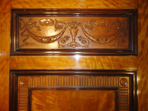 VICTORIAN SATINWOOD ROSEWOOD BREAKFRONT FITTED WARDROBE - ADDITIONAL PHOTO 11