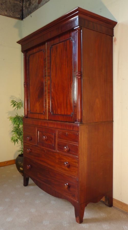 REGENCY MAHOGANY LINEN PRESS - ADDITIONAL PHOTO 1