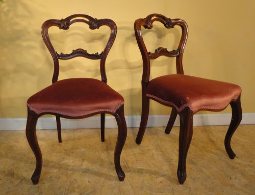 SET OF 8 EARLY VICTORIAN ROSEWOOD BALLOONBACK DINING CHAIRS - ADDITIONAL PHOTO 4