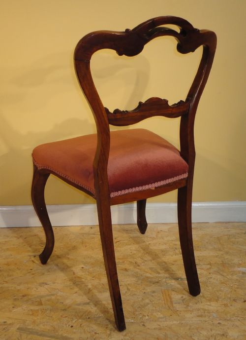 SET OF 8 EARLY VICTORIAN ROSEWOOD BALLOONBACK DINING CHAIRS - ADDITIONAL PHOTO 9