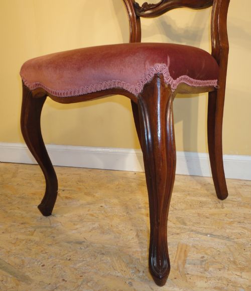 SET OF 8 EARLY VICTORIAN ROSEWOOD BALLOONBACK DINING CHAIRS - ADDITIONAL PHOTO 11