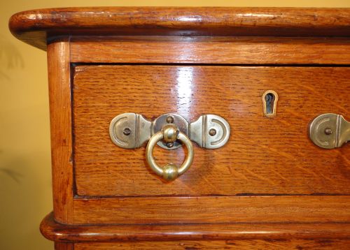 VICTORIAN OAK DOUBLE PEDESTAL DESK - ADDITIONAL PHOTO 8