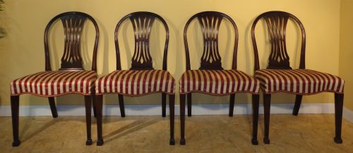 SET OF 8 GEORGIAN STYLE MAHOGANY HOOPBACK DINING CHAIRS C1900 - ADDITIONAL PHOTO 3