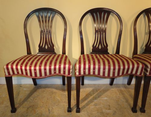 SET OF 8 GEORGIAN STYLE MAHOGANY HOOPBACK DINING CHAIRS C1900 - ADDITIONAL PHOTO 5