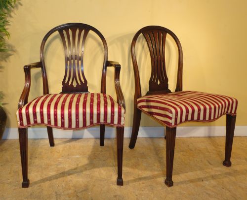 SET OF 8 GEORGIAN STYLE MAHOGANY HOOPBACK DINING CHAIRS C1900 - ADDITIONAL PHOTO 7