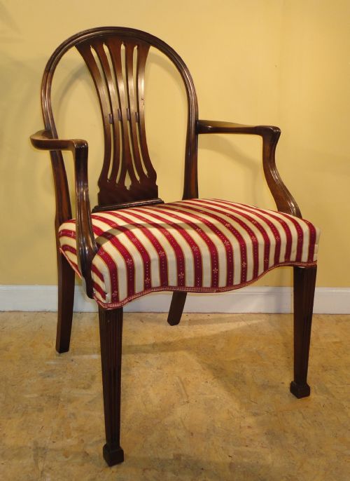 SET OF 8 GEORGIAN STYLE MAHOGANY HOOPBACK DINING CHAIRS C1900 - ADDITIONAL PHOTO 8