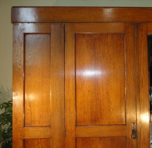 ARTS CRAFTS OAK COTSWOLD STYLE WARDROBEPRESS - ADDITIONAL PHOTO 4