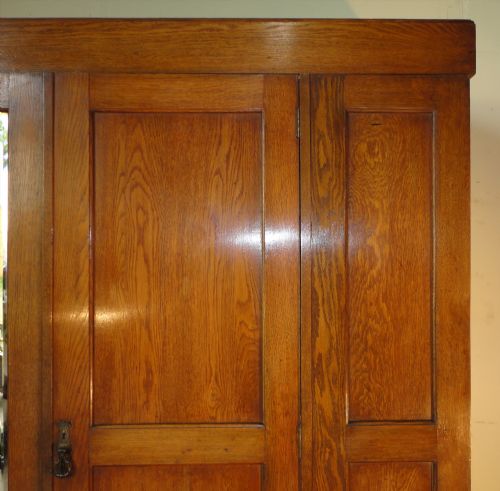 ARTS CRAFTS OAK COTSWOLD STYLE WARDROBEPRESS - ADDITIONAL PHOTO 6