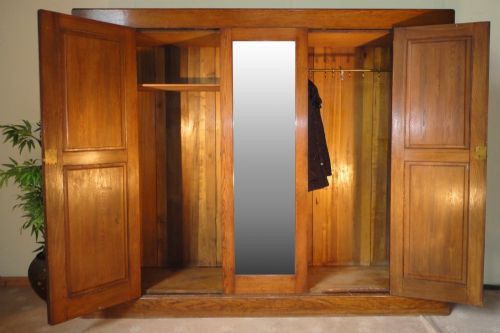 ARTS CRAFTS OAK COTSWOLD STYLE WARDROBEPRESS - ADDITIONAL PHOTO 12