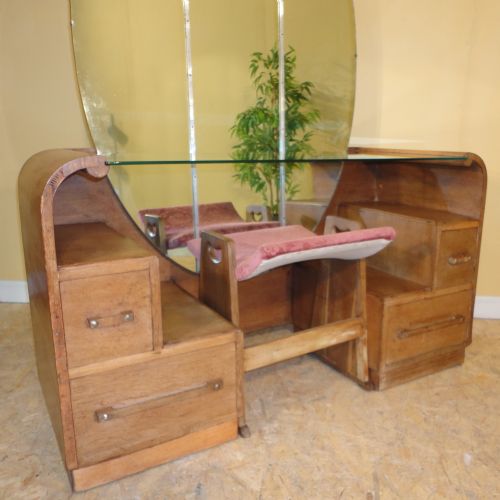 ART DECO DRESSING TABLE STOOL BED BEDROOM SUITE - ADDITIONAL PHOTO 3