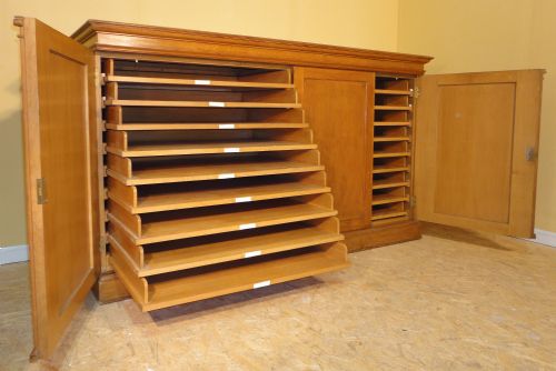 LARGE VICTORIAN OAK PLANCOLLECTORSSHOP CHEST 1 OF 2 - ADDITIONAL PHOTO 7