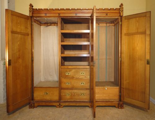 ARTS CRAFTS AESTHETIC ASH FITTED TRIPLE WARDROBE CHARLES BEVAN STYLE - ADDITIONAL PHOTO 8