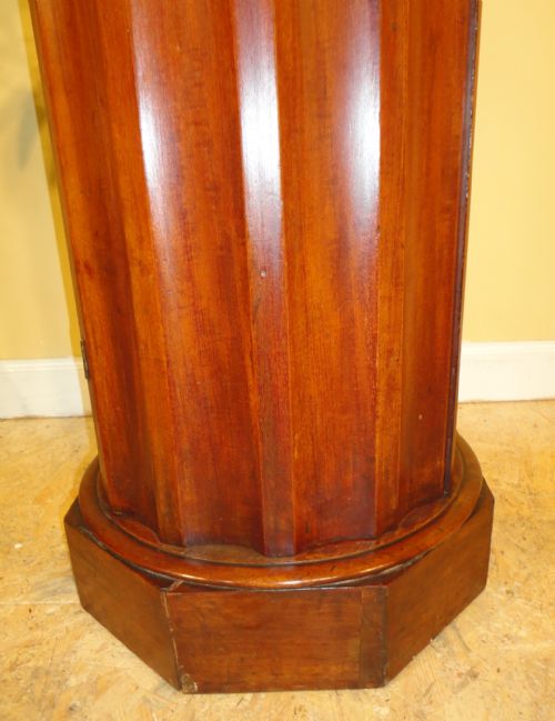 VICTORIAN MARBLE TOPPED MAHOGANY CYLINDRICAL BEDSIDE POT CUPBOARD - ADDITIONAL PHOTO 5