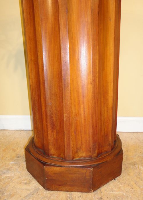 VICTORIAN MARBLE TOPPED MAHOGANY CYLINDRICAL BEDSIDE POT CUPBOARD - ADDITIONAL PHOTO 8