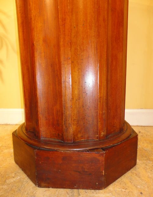 VICTORIAN MARBLE TOPPED MAHOGANY CYLINDRICAL BEDSIDE POT CUPBOARD - ADDITIONAL PHOTO 9