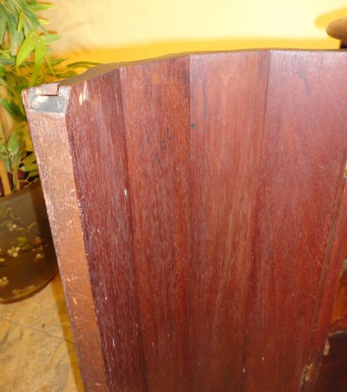 VICTORIAN MARBLE TOPPED MAHOGANY CYLINDRICAL BEDSIDE POT CUPBOARD - ADDITIONAL PHOTO 14