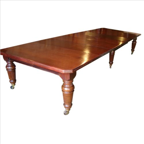 victorian mahogany extending dining table 14ft - CATEGORY: ANTIQUE TABLES - DATED VICTORIAN