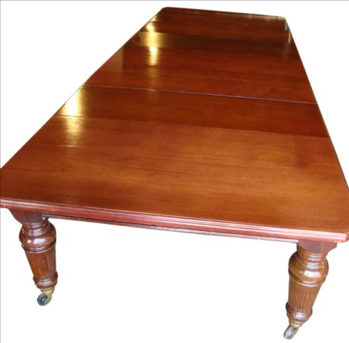 VICTORIAN MAHOGANY EXTENDING DINING TABLE 14FT - ADDITIONAL PHOTO 1
