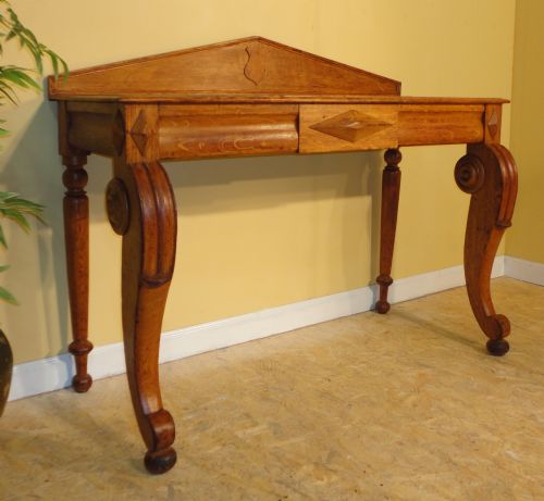 SCOTTISH VICTORIAN OAK HALL OR SIDE TABLE - ADDITIONAL PHOTO 2