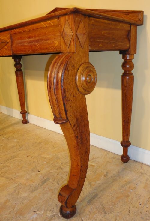 SCOTTISH VICTORIAN OAK HALL OR SIDE TABLE - ADDITIONAL PHOTO 5