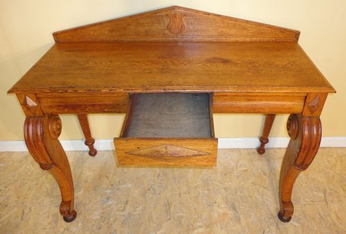 SCOTTISH VICTORIAN OAK HALL OR SIDE TABLE - ADDITIONAL PHOTO 13