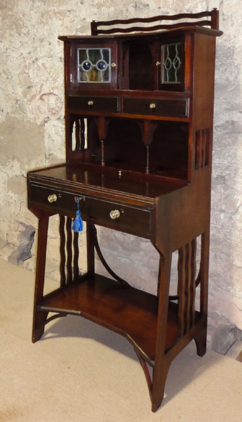 LIBERTY ARTS CRAFTS MAHOGANY WRITING DESK - ADDITIONAL PHOTO 1