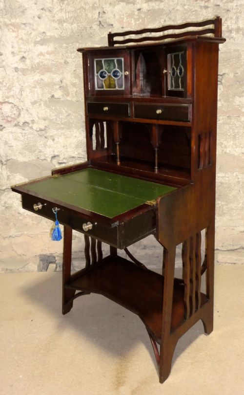 LIBERTY ARTS CRAFTS MAHOGANY WRITING DESK - ADDITIONAL PHOTO 7