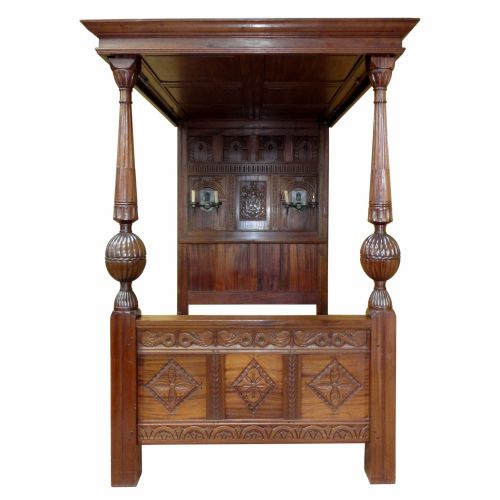 17th century jacobean style four poster tester bed - CATEGORY: ANTIQUE BEDS - DATED 1940