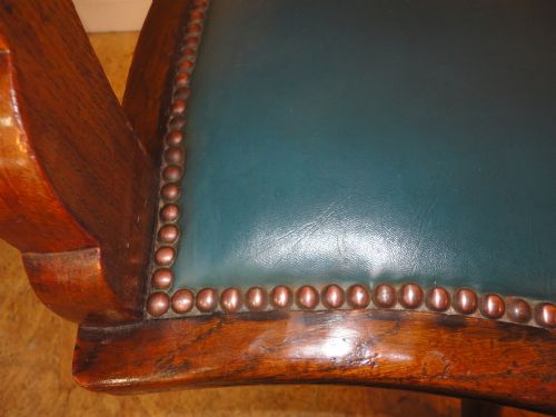 PAIR OF VICTORIAN ARTS CRAFTS OAK REVOLVING DESK CHAIRS - ADDITIONAL PHOTO 14