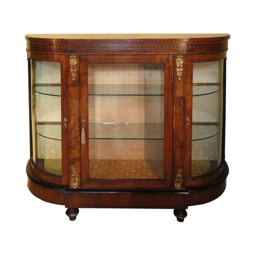 victorian burr walnut inlaid credenza - CATEGORY: ANTIQUE SIDEBOARDS - DATED 1860