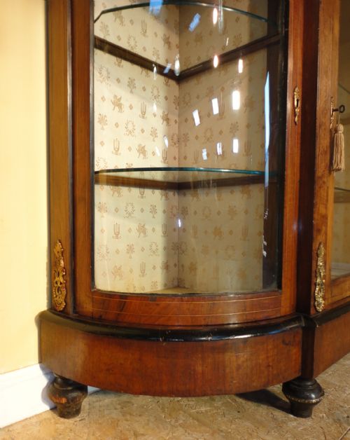 VICTORIAN BURR WALNUT INLAID CREDENZA - ADDITIONAL PHOTO 3