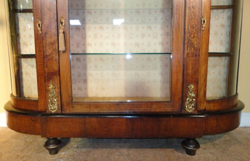 VICTORIAN BURR WALNUT INLAID CREDENZA - ADDITIONAL PHOTO 6