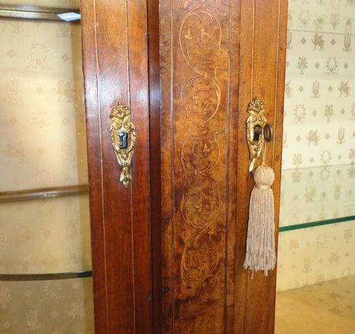 VICTORIAN BURR WALNUT INLAID CREDENZA - ADDITIONAL PHOTO 8