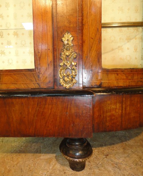 VICTORIAN BURR WALNUT INLAID CREDENZA - ADDITIONAL PHOTO 9