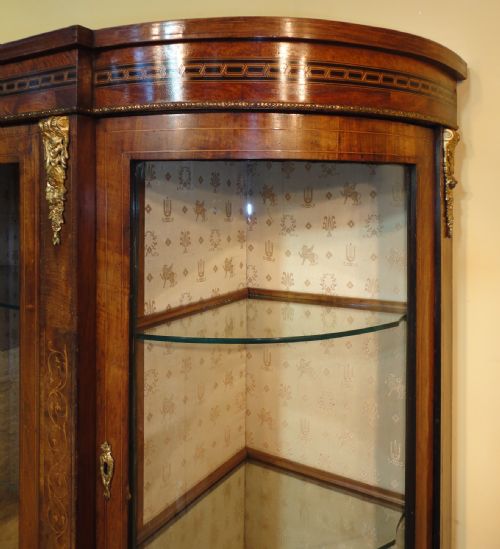 VICTORIAN BURR WALNUT INLAID CREDENZA - ADDITIONAL PHOTO 11