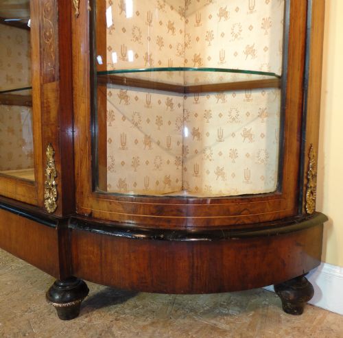 VICTORIAN BURR WALNUT INLAID CREDENZA - ADDITIONAL PHOTO 12