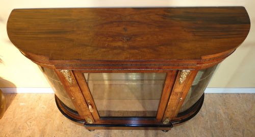 VICTORIAN BURR WALNUT INLAID CREDENZA - ADDITIONAL PHOTO 13