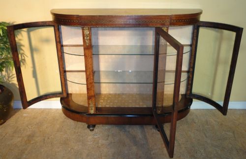 VICTORIAN BURR WALNUT INLAID CREDENZA - ADDITIONAL PHOTO 14
