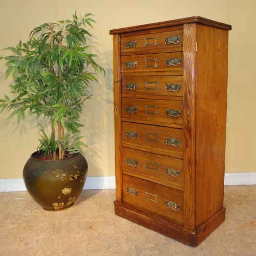 VICTORIAN ARTS CRAFTS ASH WELLINGTONCOLLECTORS CHEST - ADDITIONAL PHOTO 2