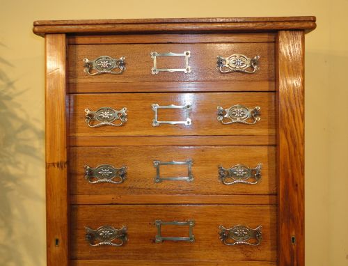 VICTORIAN ARTS CRAFTS ASH WELLINGTONCOLLECTORS CHEST - ADDITIONAL PHOTO 3
