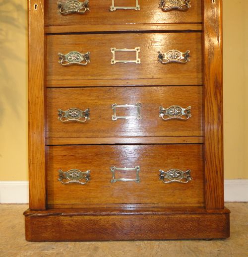 VICTORIAN ARTS CRAFTS ASH WELLINGTONCOLLECTORS CHEST - ADDITIONAL PHOTO 4