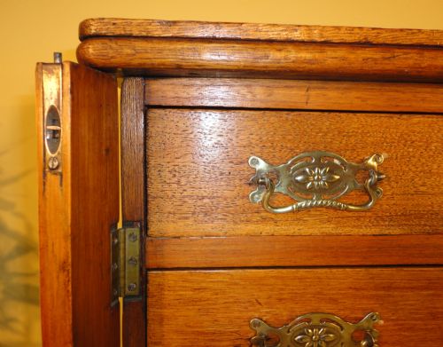 VICTORIAN ARTS CRAFTS ASH WELLINGTONCOLLECTORS CHEST - ADDITIONAL PHOTO 6